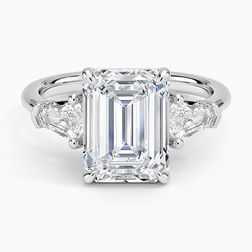 Shield Cut Three Stone Diamond Ring