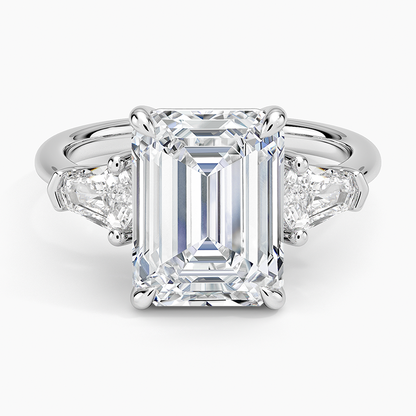 Shield Cut Three Stone Diamond Ring