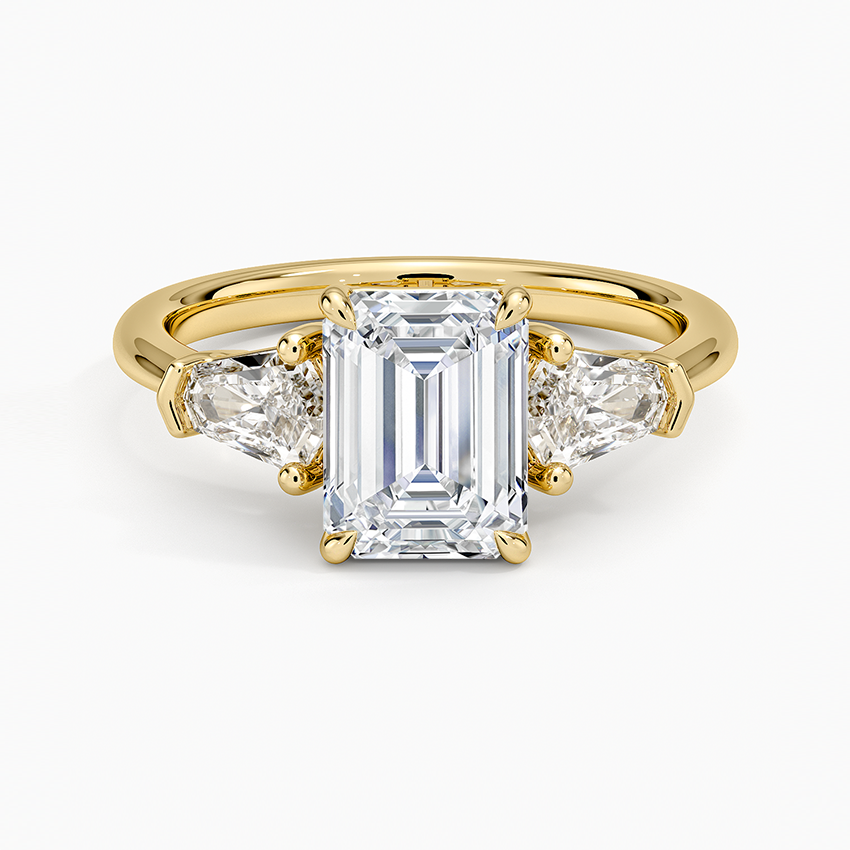 Shield Cut Three Stone Diamond Ring