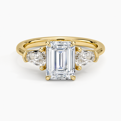 Shield Cut Three Stone Diamond Ring