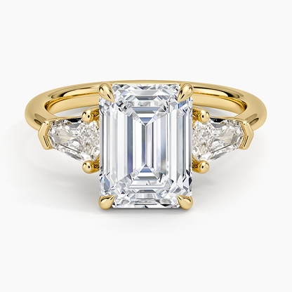 Shield Cut Three Stone Diamond Ring