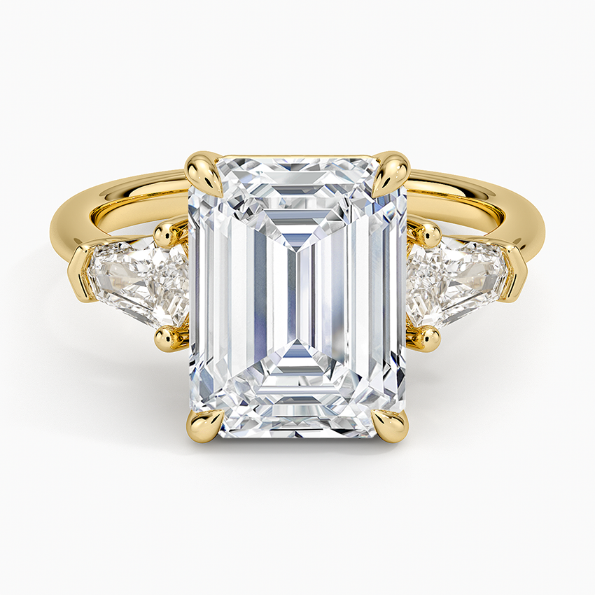 Shield Cut Three Stone Diamond Ring