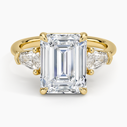 Shield Cut Three Stone Diamond Ring