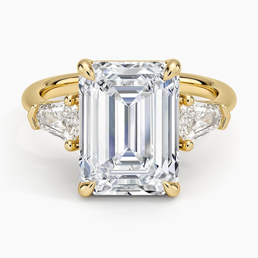 Shield Cut Three Stone Diamond Ring