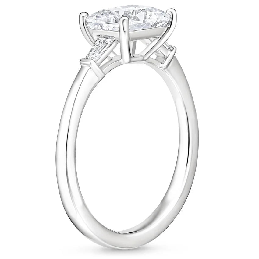 East West Tapered Baguette Diamond Ring
