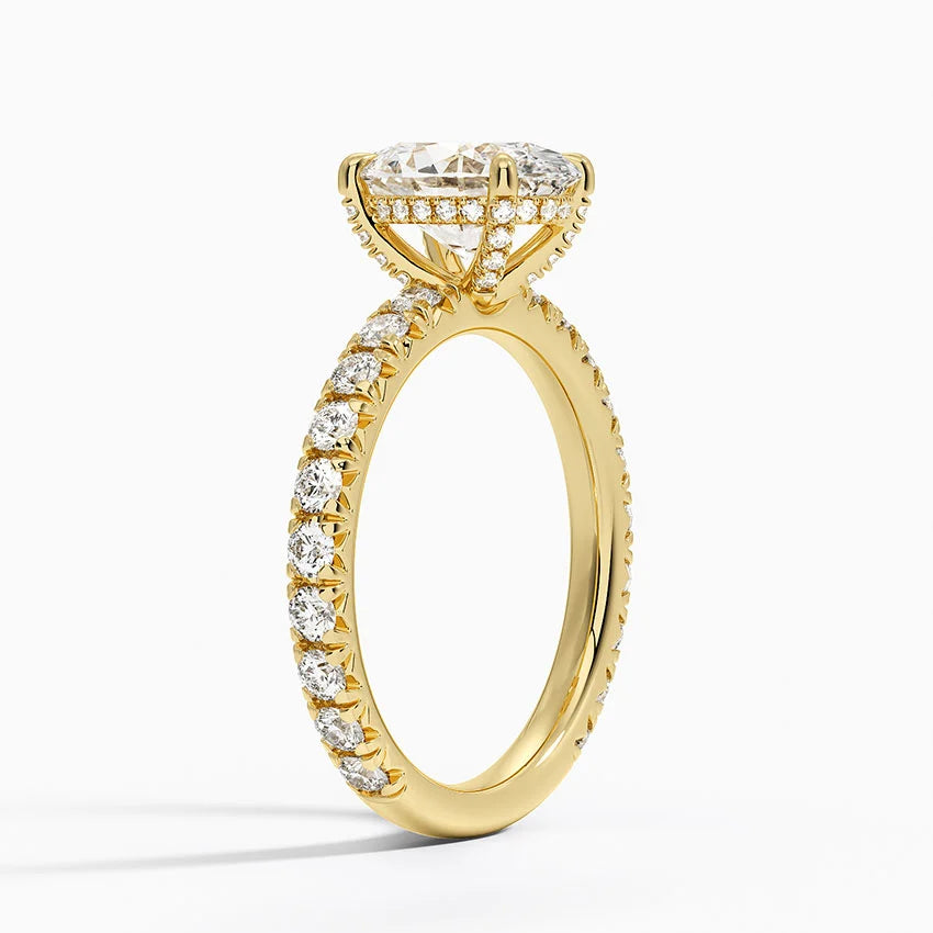 Olympia Diamond Ring Hidden Halo