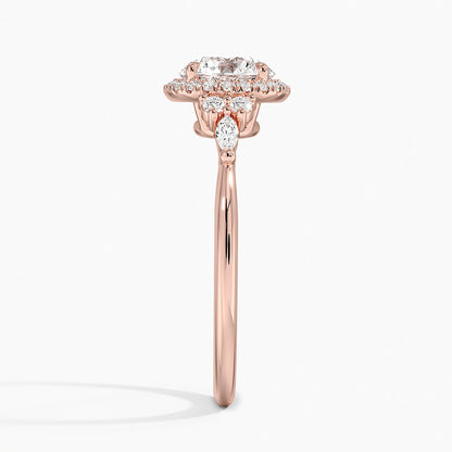 Nadia Halo Diamond Ring
