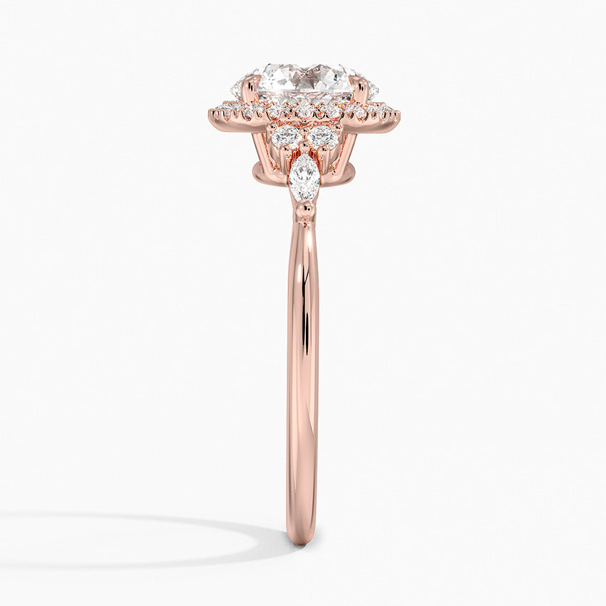 Nadia Halo Diamond Ring