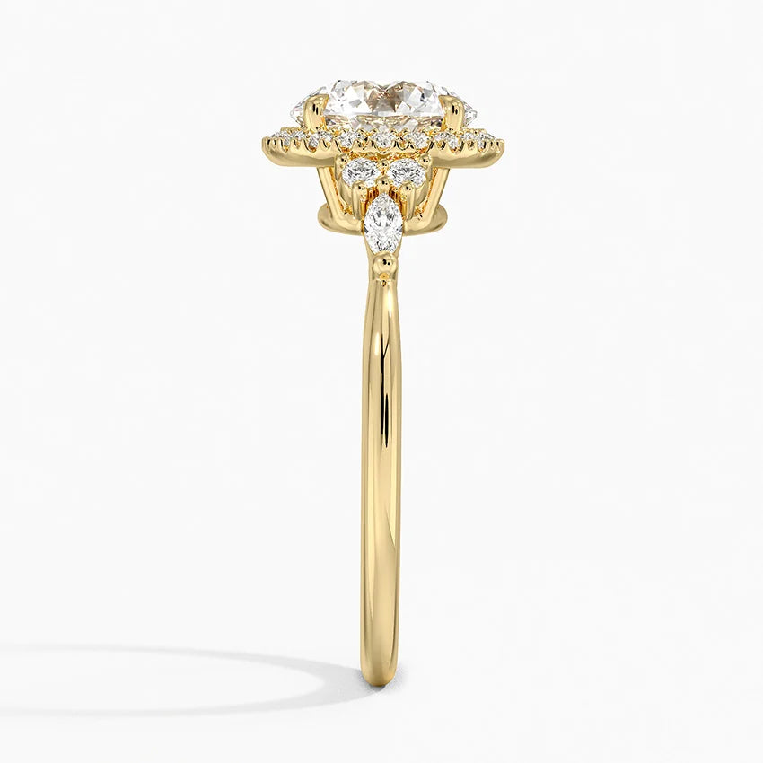 Nadia Halo Diamond Ring