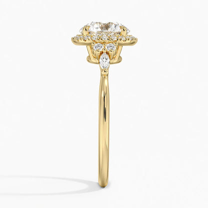 Nadia Halo Diamond Ring