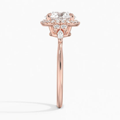 Nadia Halo Diamond Ring