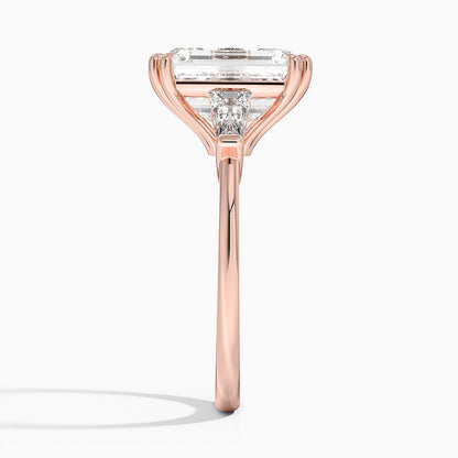 Symphony Double Prong Three Stone Diamond Ring