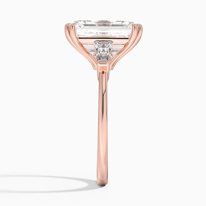 Symphony Double Prong Three Stone Diamond Ring