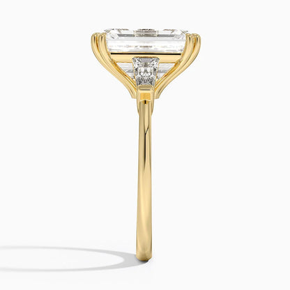 Symphony Double Prong Three Stone Diamond Ring