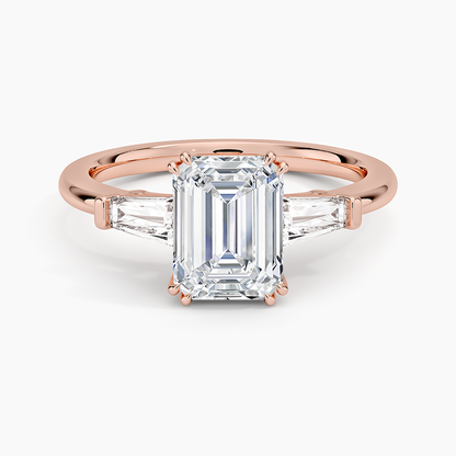 Symphony Double Prong Three Stone Diamond Ring