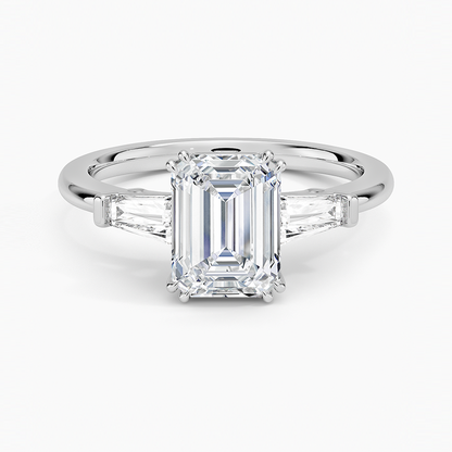 Symphony Double Prong Three Stone Diamond Ring