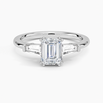 Symphony Double Prong Three Stone Diamond Ring