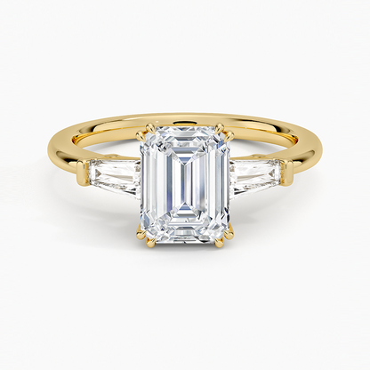 Symphony Double Prong Three Stone Diamond Ring