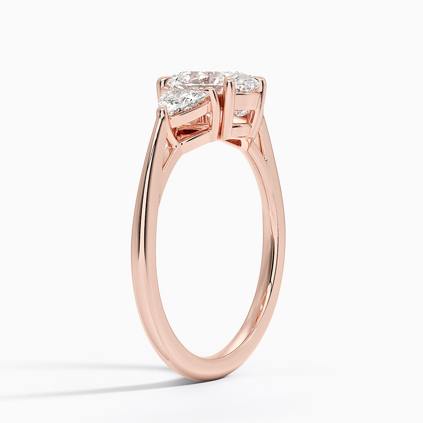 Luxe Trillion Cut Three Stone Diamond Ring