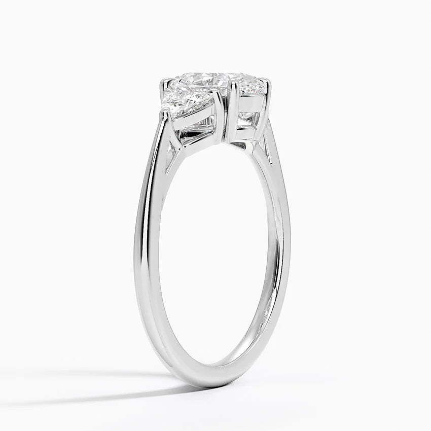 Luxe Trillion Cut Three Stone Diamond Ring