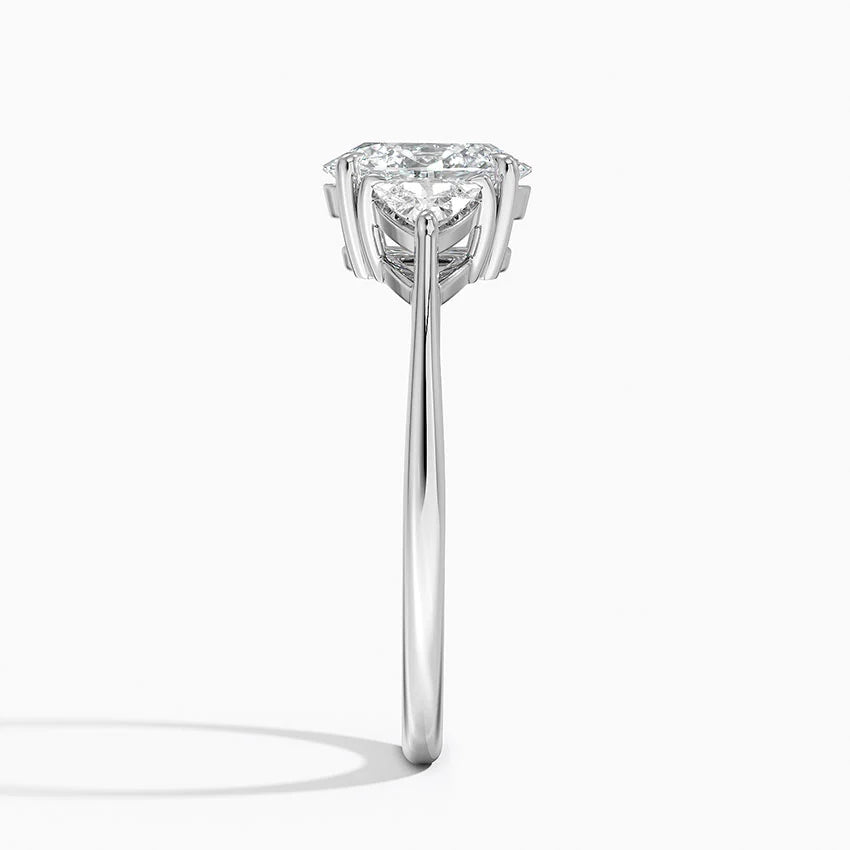 Luxe Trillion Cut Three Stone Diamond Ring
