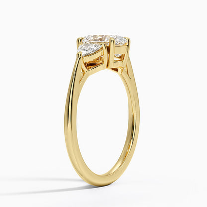 Luxe Trillion Cut Three Stone Diamond Ring