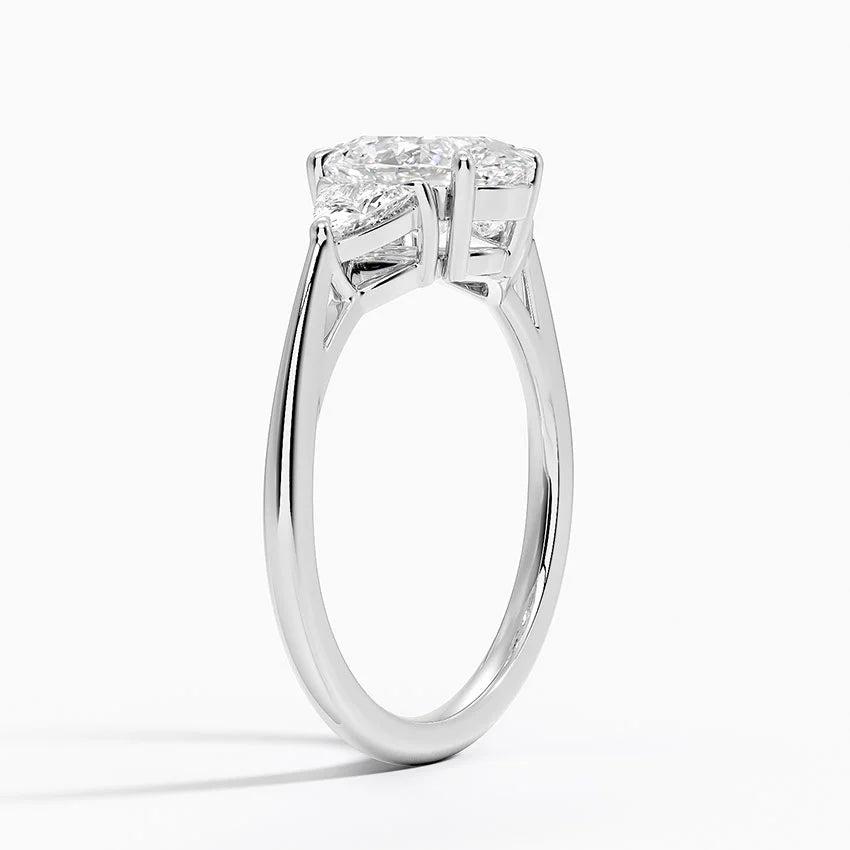 Luxe Trillion Cut Three Stone Diamond Ring