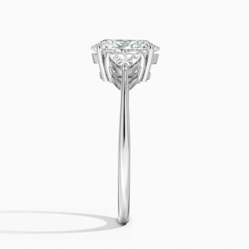 Luxe Trillion Cut Three Stone Diamond Ring