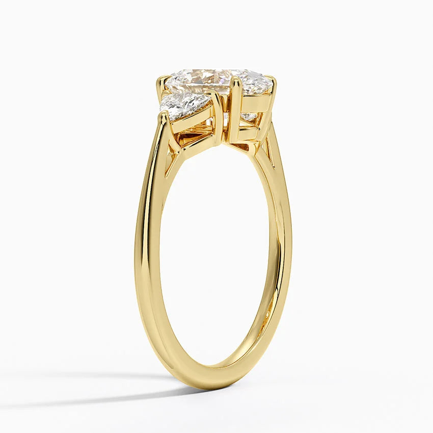 Luxe Trillion Cut Three Stone Diamond Ring