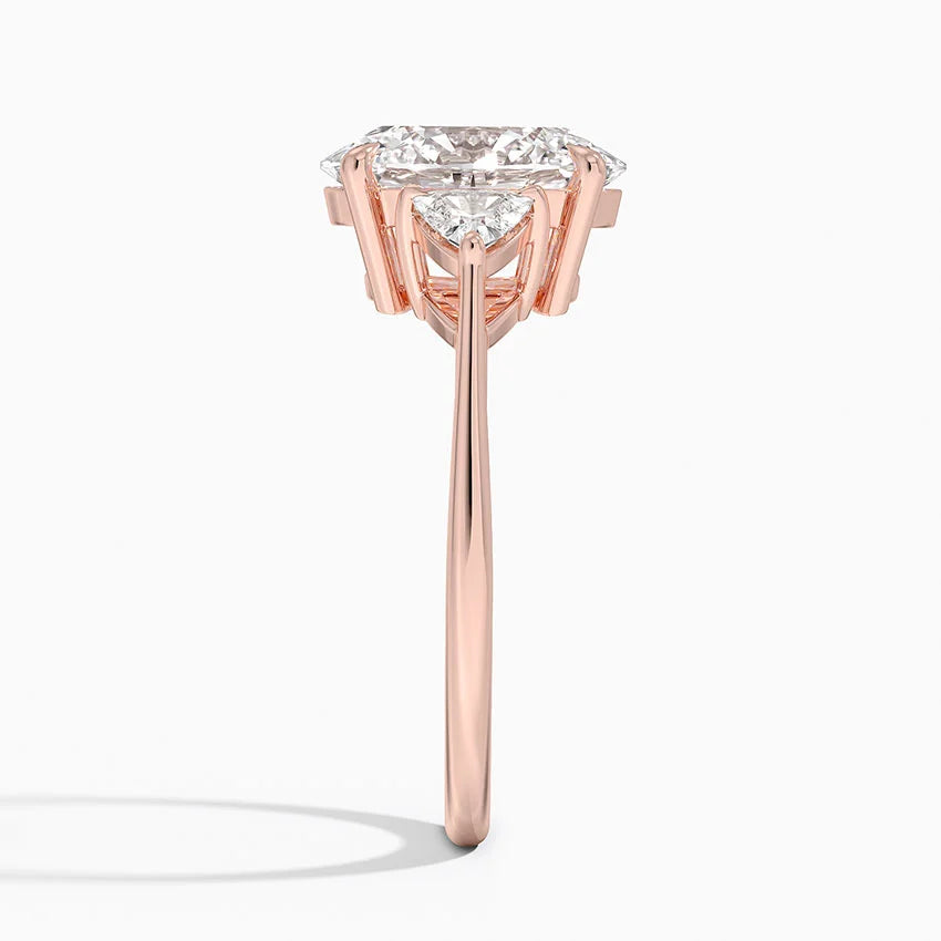 Luxe Trillion Cut Three Stone Diamond Ring