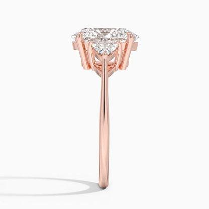 Luxe Trillion Cut Three Stone Diamond Ring