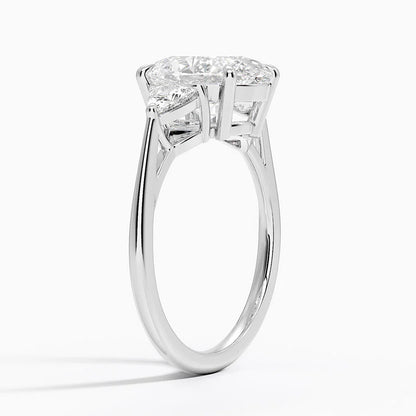 Luxe Trillion Cut Three Stone Diamond Ring