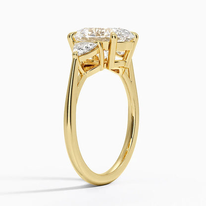 Luxe Trillion Cut Three Stone Diamond Ring