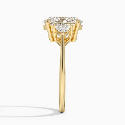 Luxe Trillion Cut Three Stone Diamond Ring