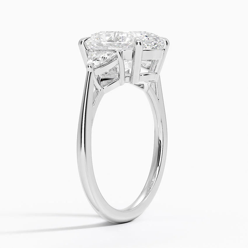 Luxe Trillion Cut Three Stone Diamond Ring