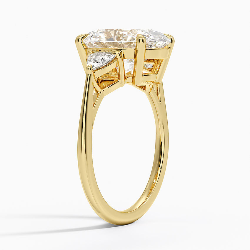 Luxe Trillion Cut Three Stone Diamond Ring