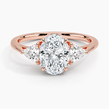 Luxe Trillion Cut Three Stone Diamond Ring