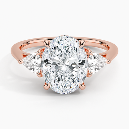Luxe Trillion Cut Three Stone Diamond Ring