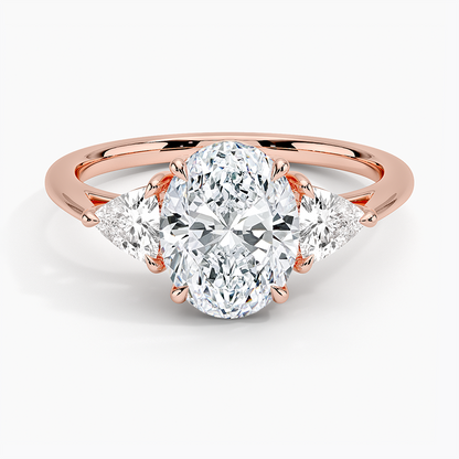 Luxe Trillion Cut Three Stone Diamond Ring