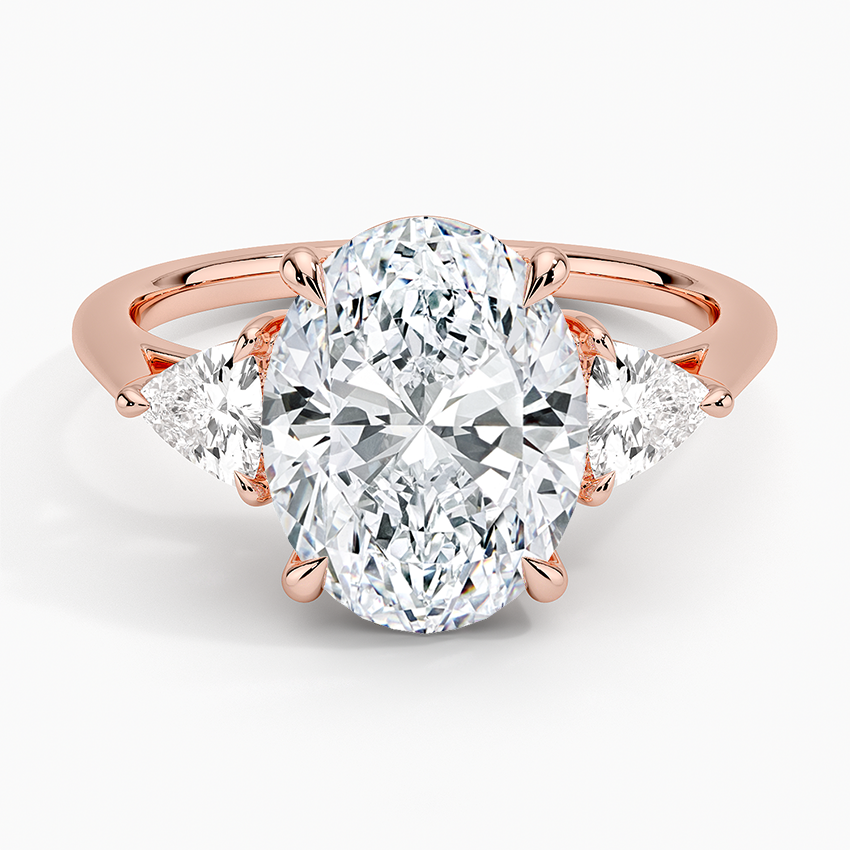 Luxe Trillion Cut Three Stone Diamond Ring
