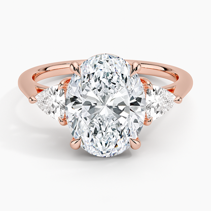 Luxe Trillion Cut Three Stone Diamond Ring