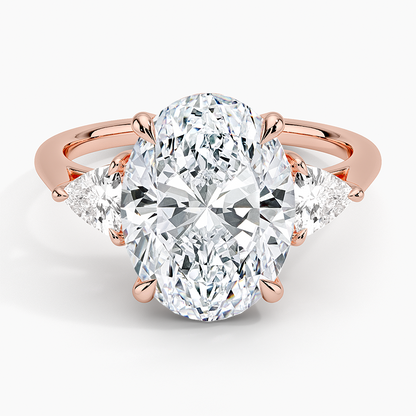 Luxe Trillion Cut Three Stone Diamond Ring