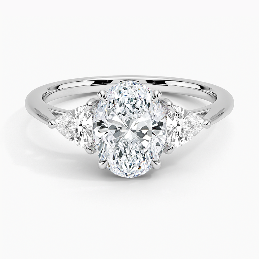 Luxe Trillion Cut Three Stone Diamond Ring