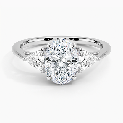 Luxe Trillion Cut Three Stone Diamond Ring