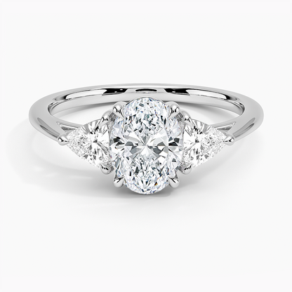 Luxe Trillion Cut Three Stone Diamond Ring