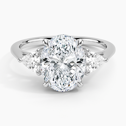 Luxe Trillion Cut Three Stone Diamond Ring