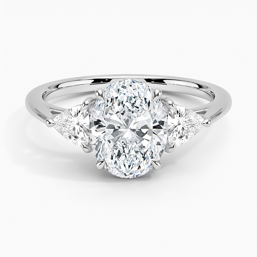 Luxe Trillion Cut Three Stone Diamond Ring