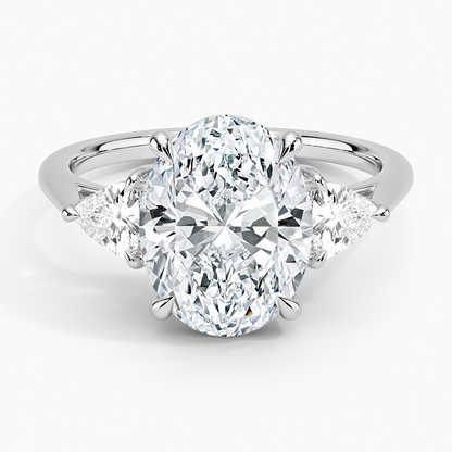 Luxe Trillion Cut Three Stone Diamond Ring
