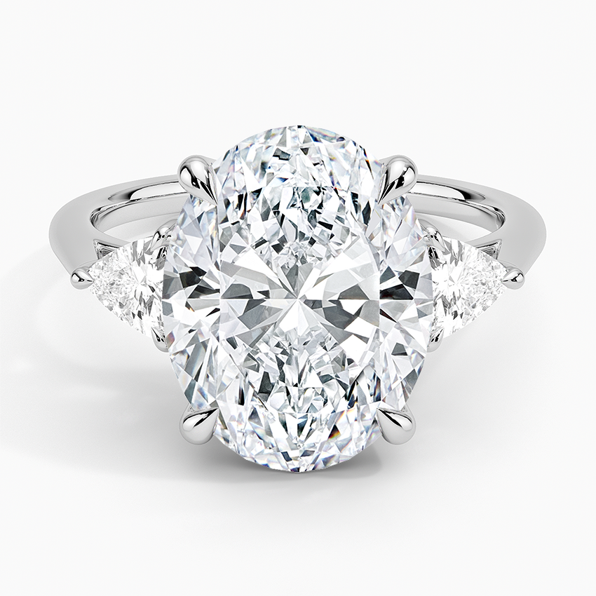 Luxe Trillion Cut Three Stone Diamond Ring