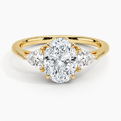 Luxe Trillion Cut Three Stone Diamond Ring